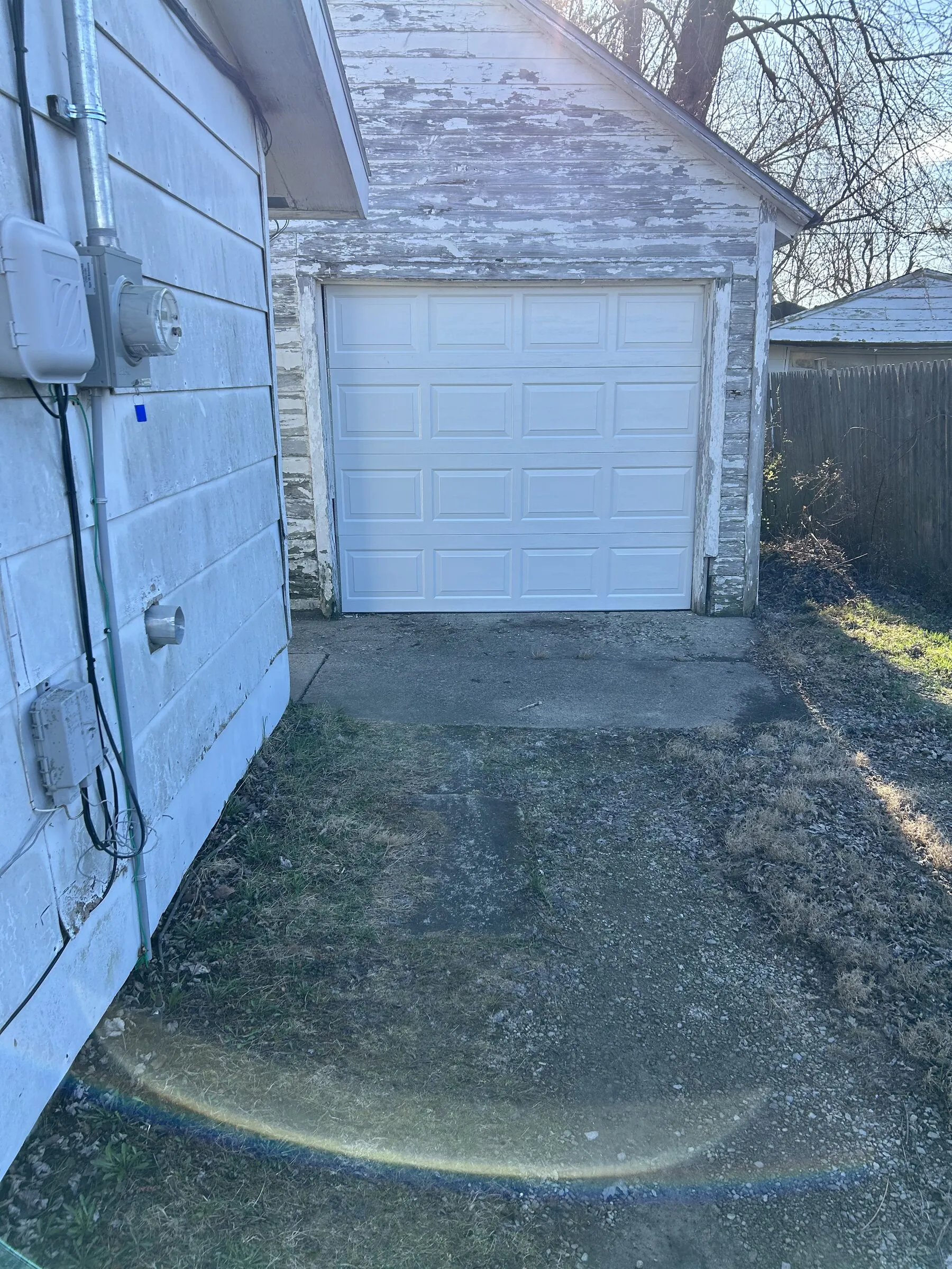 The garage door